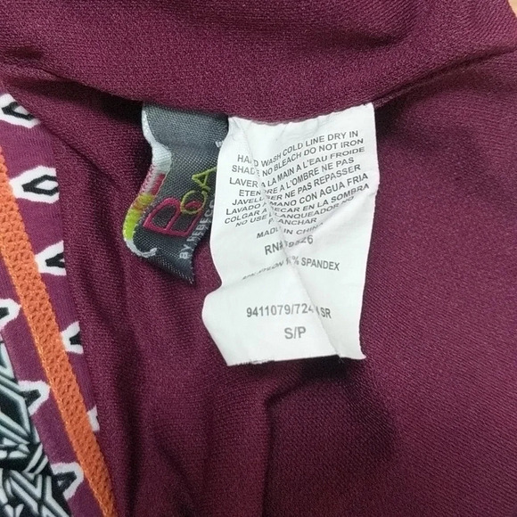 BCA by Rebecca Virtue Cut Out One Piece Swimsuit Mixed Boho Print, size Small S - Picture 5 of 5